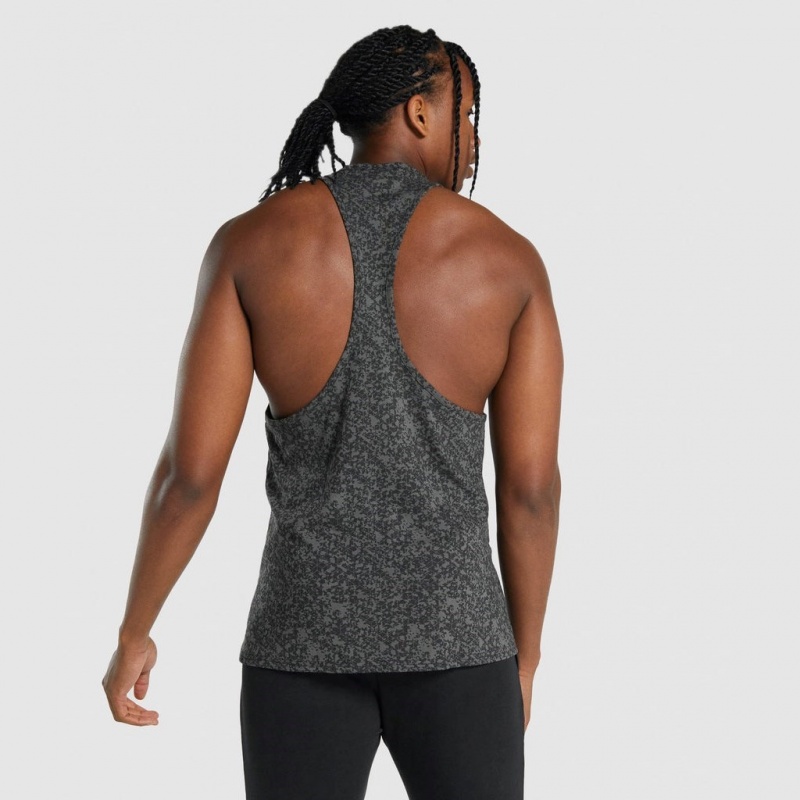 Γιλεκο Gymshark Critical 2.0 Stringer Charcoal Print | 827JSEDAT