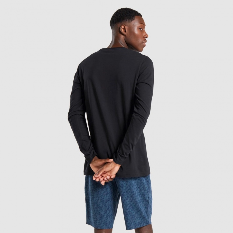 μπλουζακια Gymshark Critical Long Sleeve μαυρα | 785UMCGWO