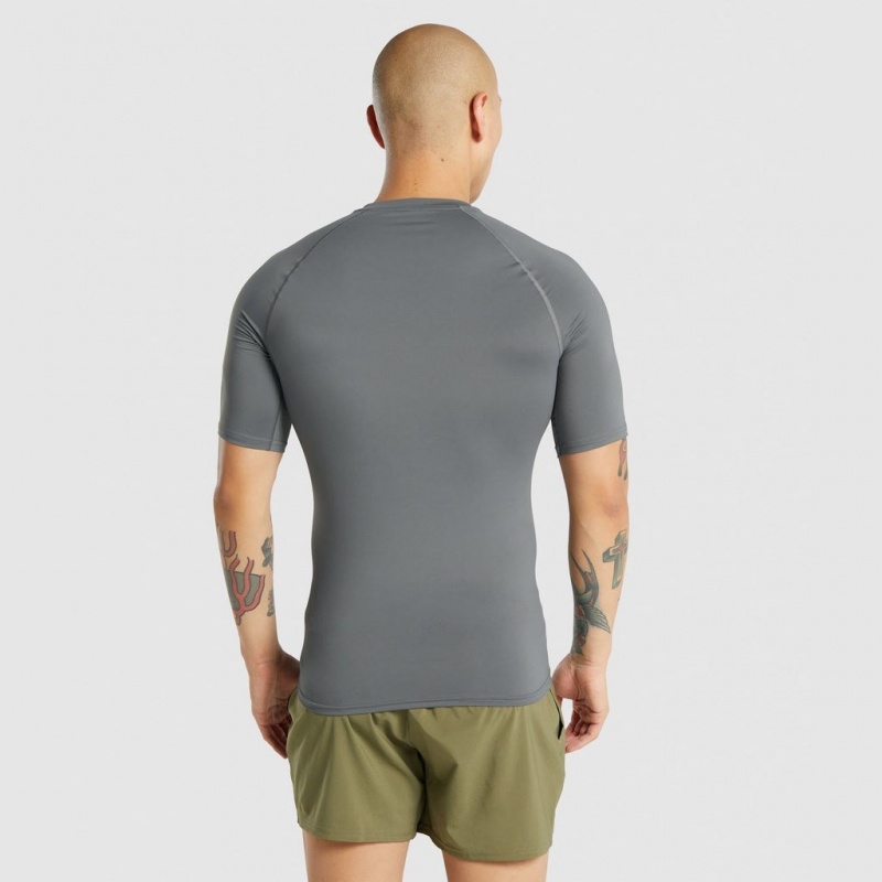 μπλουζακια Gymshark Element Baselayer Charcoal | 847AYQRDU