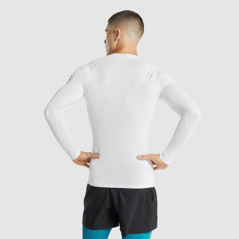 μπλουζακια Gymshark Element Baselayer Long Sleeve ασπρα | 680MNQATU