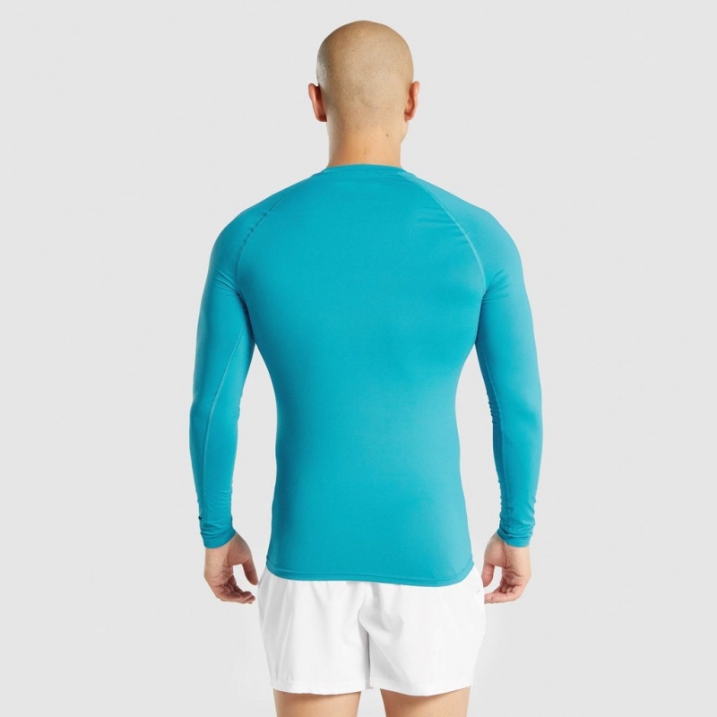 μπλουζακια Gymshark Element Baselayer Long Sleeve μπλε | 987ILVZNE