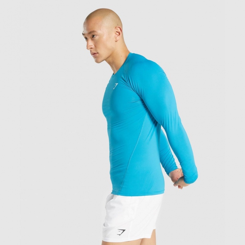μπλουζακια Gymshark Element Baselayer Long Sleeve μπλε | 987ILVZNE