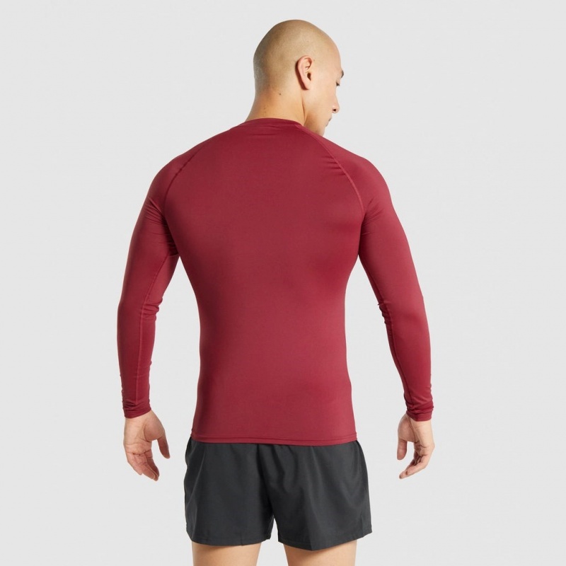 μπλουζακια Gymshark Element Baselayer Long Sleeve μπορντο | 518FBLHZK