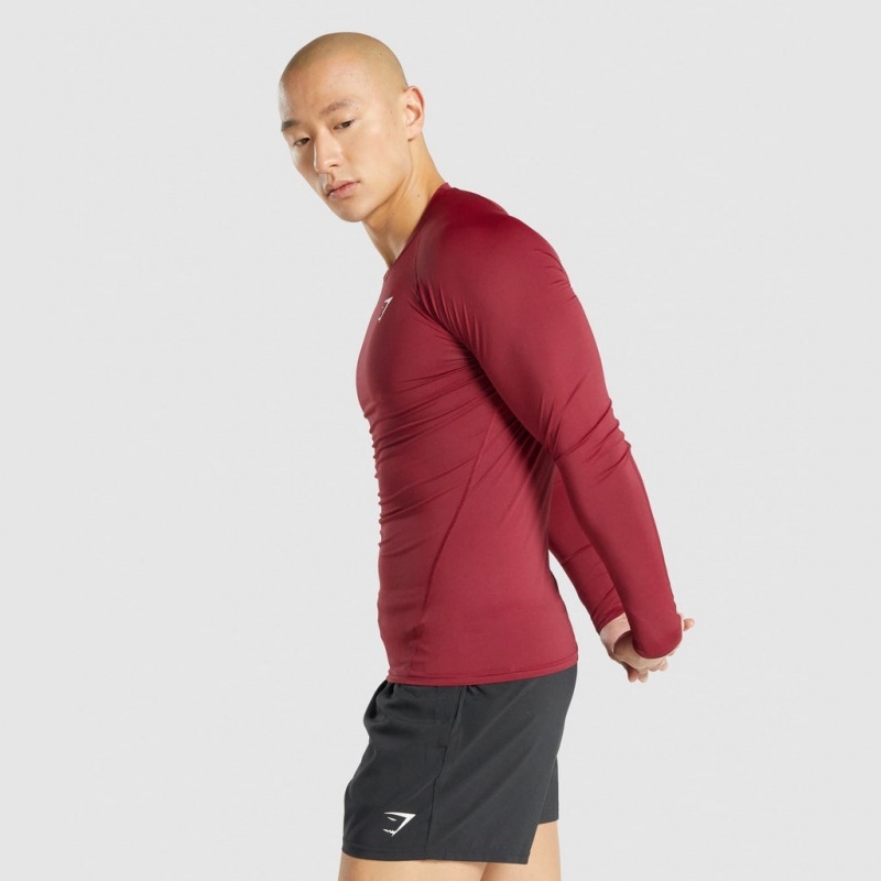 μπλουζακια Gymshark Element Baselayer Long Sleeve μπορντο | 518FBLHZK