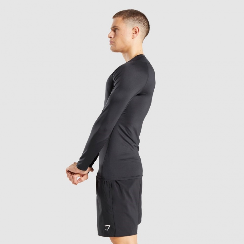 μπλουζακια Gymshark Element Baselayer Long Sleeve μαυρα | 926BERJIC