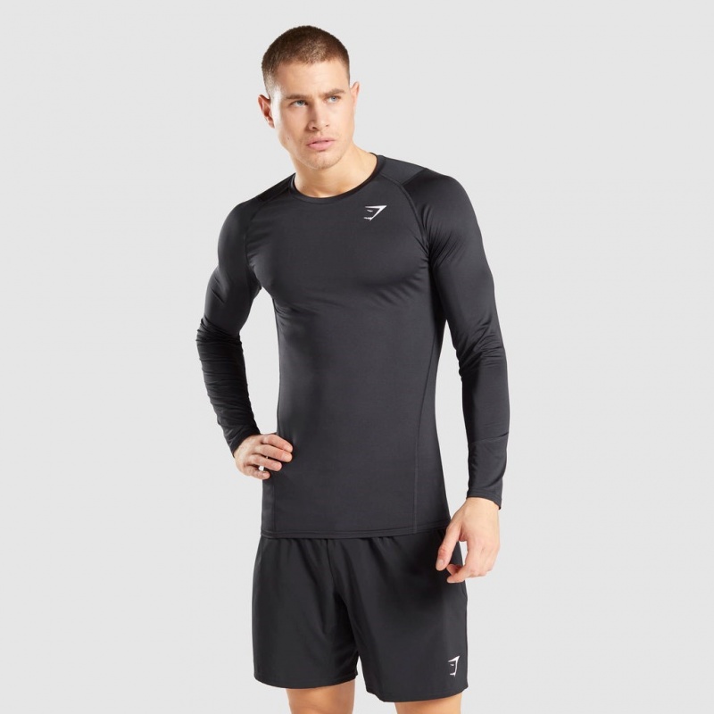 μπλουζακια Gymshark Element Baselayer Long Sleeve μαυρα | 926BERJIC
