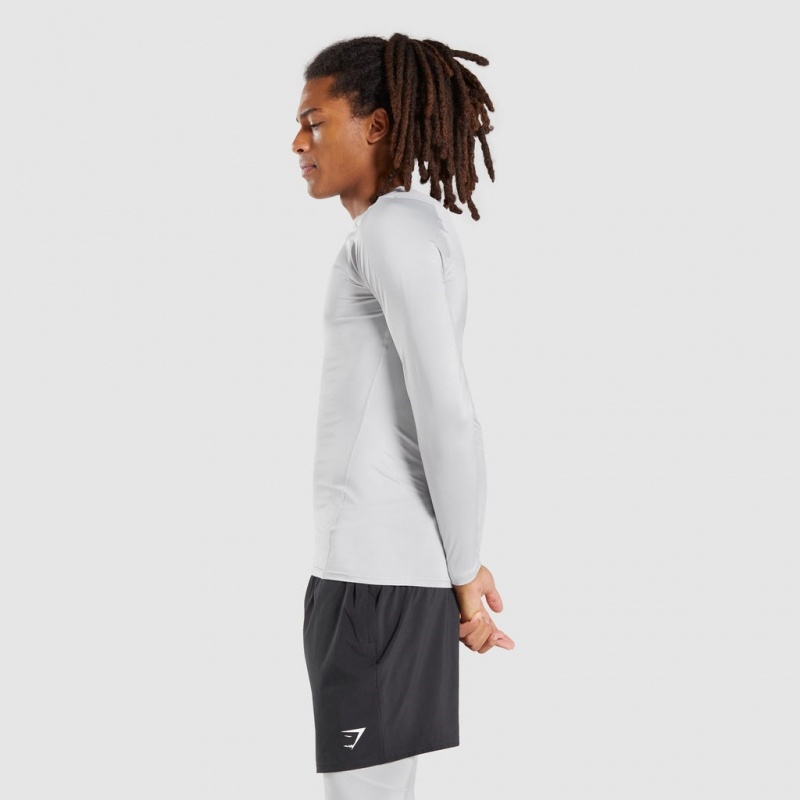 μπλουζακια Gymshark Element Baselayer Long Sleeve ανοιχτο γκρι | 612IGDLRO