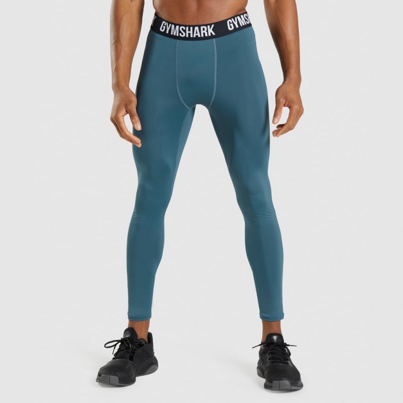 Κολαν Gymshark Element Baselayer Tuscan Teal | 871NVAUXH