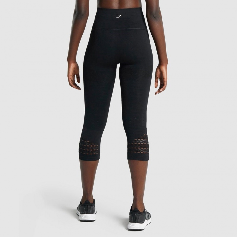Κολαν Gymshark Energy Seamless Cropped μαυρα | 487UACGKJ