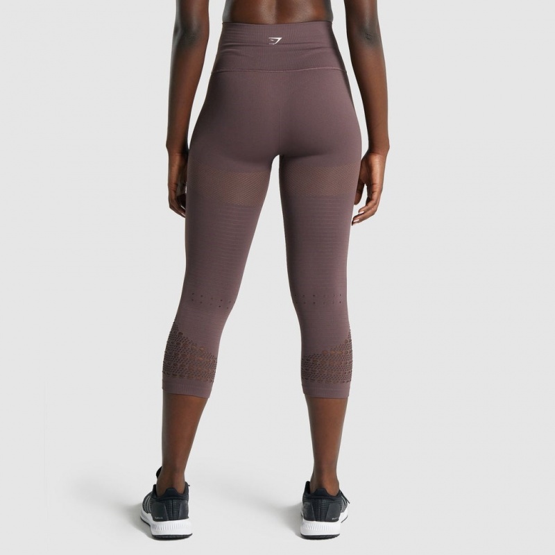 Κολαν Gymshark Energy Seamless Cropped καφε | 913VKMDRN