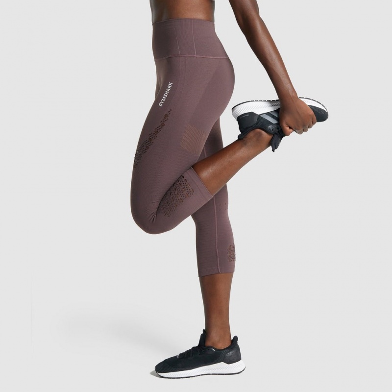Κολαν Gymshark Energy Seamless Cropped καφε | 913VKMDRN