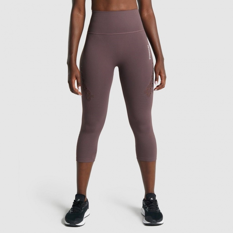 Κολαν Gymshark Energy Seamless Cropped καφε | 913VKMDRN