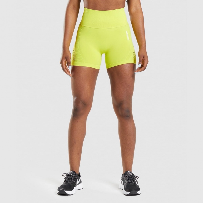 Σορτσ Gymshark Energy Seamless κίτρινα | 271VUCHIE