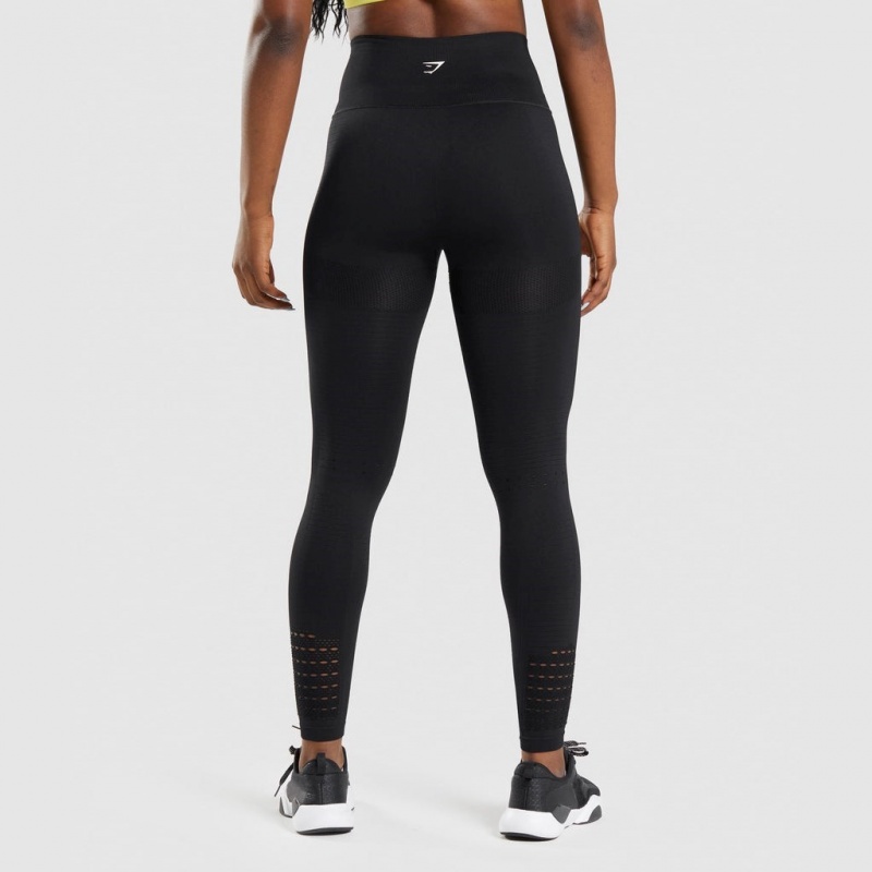 Κολαν Gymshark Energy Seamless μαυρα | 378NGVHPR