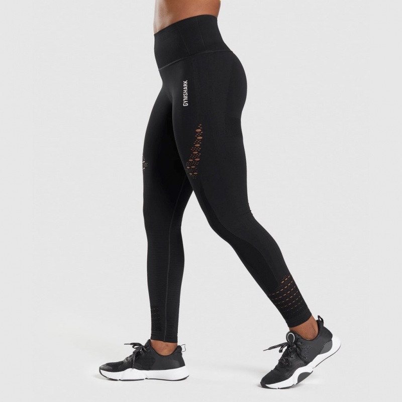 Κολαν Gymshark Energy Seamless μαυρα | 378NGVHPR