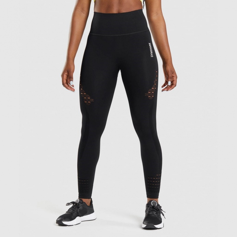 Κολαν Gymshark Energy Seamless μαυρα | 378NGVHPR