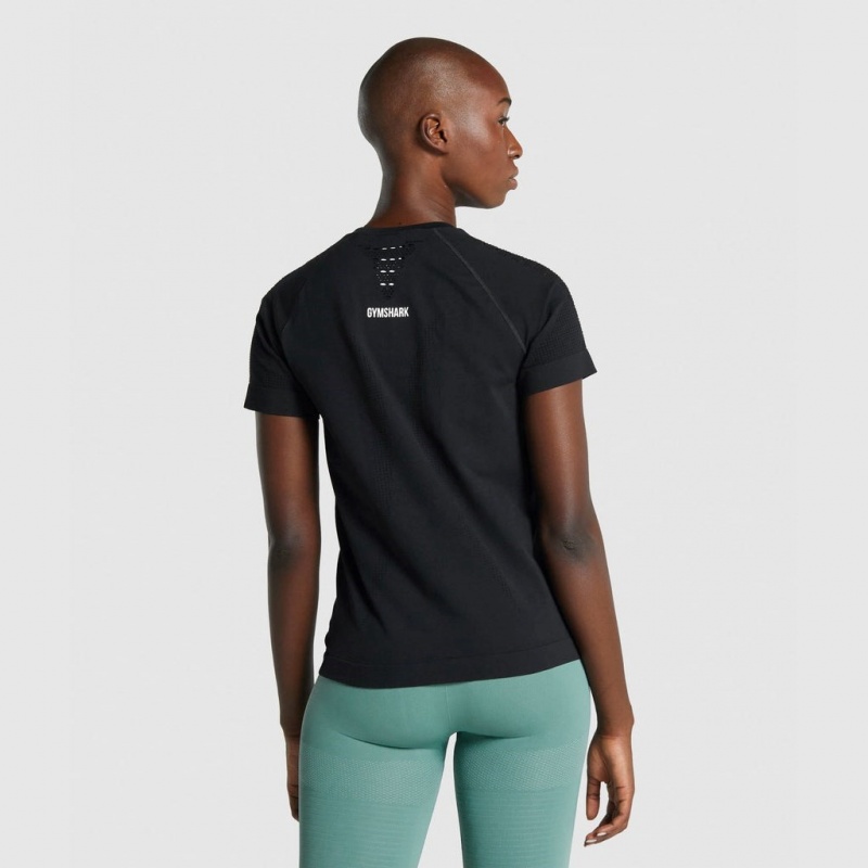 μπλουζακια Gymshark Energy Seamless μαυρα | 583EHIDVJ