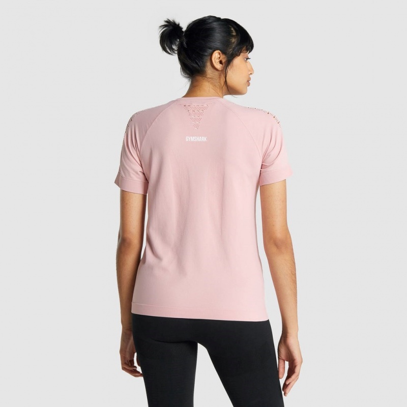 μπλουζακια Gymshark Energy Seamless ανοιχτο ροζ | 482OKYCJH