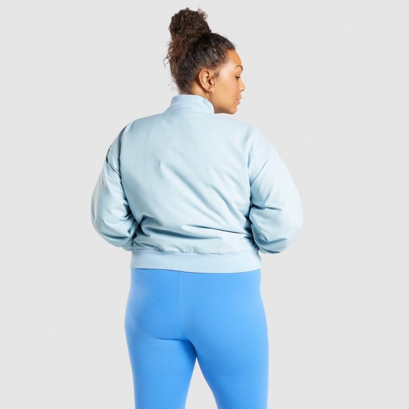 Μπουφαν Gymshark Essential Bomber ανοιχτο μπλε | 802MGISUL