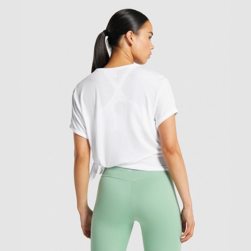 μπλουζακια Gymshark Essential ασπρα | 462AUQRMY
