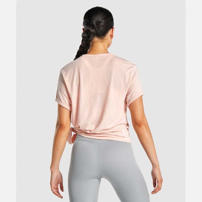 μπλουζακια Gymshark Essential ανοιχτο ροζ | 560DTMHJB