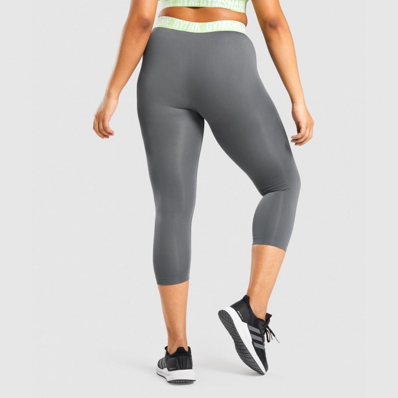 Κολαν Gymshark Fit Seamless Cropped γκρι | 501NTXYPO