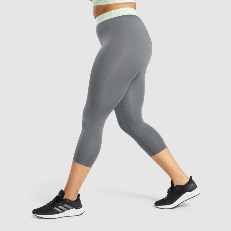 Κολαν Gymshark Fit Seamless Cropped γκρι | 501NTXYPO
