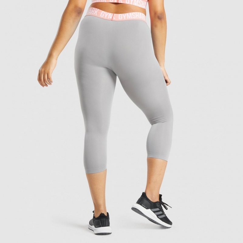 Κολαν Gymshark Fit Seamless Cropped γκρι | 587FVZEXY