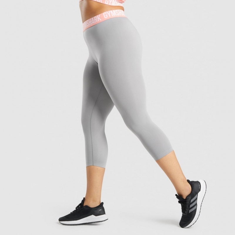 Κολαν Gymshark Fit Seamless Cropped γκρι | 587FVZEXY