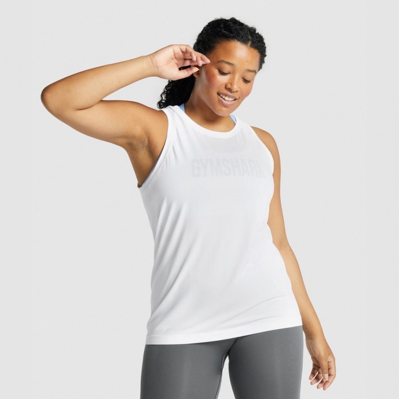 Γιλεκο Gymshark Fit Seamless Loose ασπρα | 309MBVLWT
