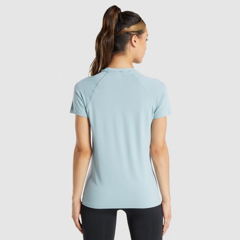 μπλουζακια Gymshark Fit Seamless Loose μπλε | 508IEDSGZ