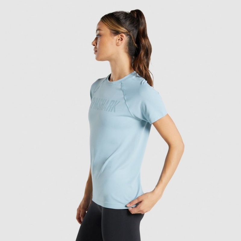 μπλουζακια Gymshark Fit Seamless Loose μπλε | 508IEDSGZ