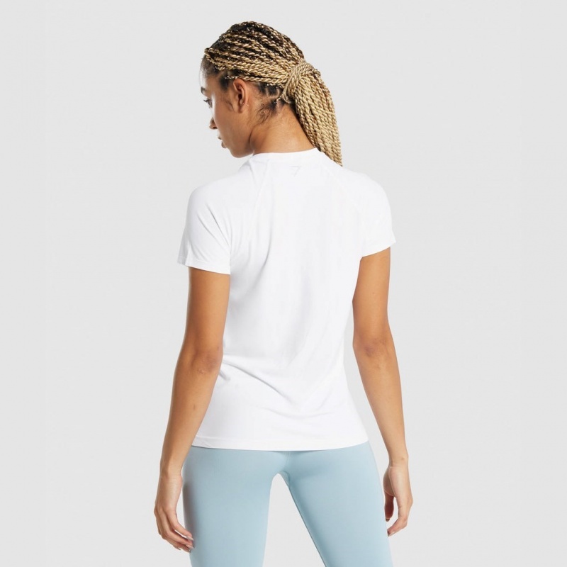μπλουζακια Gymshark Fit Seamless Loose ασπρα | 842BCSTPG