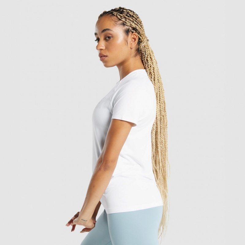 μπλουζακια Gymshark Fit Seamless Loose ασπρα | 842BCSTPG