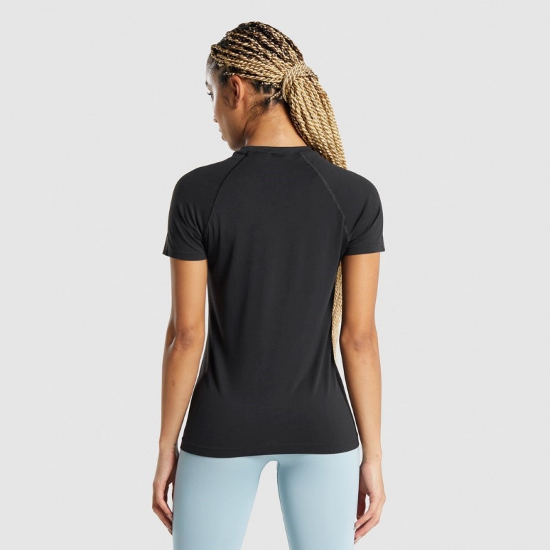 μπλουζακια Gymshark Fit Seamless Loose μαυρα | 860QIYTJU