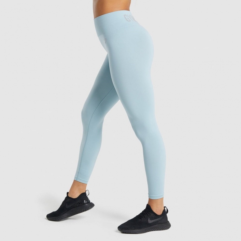 Κολαν Gymshark Fit Seamless Mid Rise μπλε | 524KVGMRZ