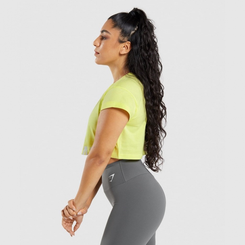 μπλουζακια Gymshark Fraction Crop πρασινο | 803VBRFGM
