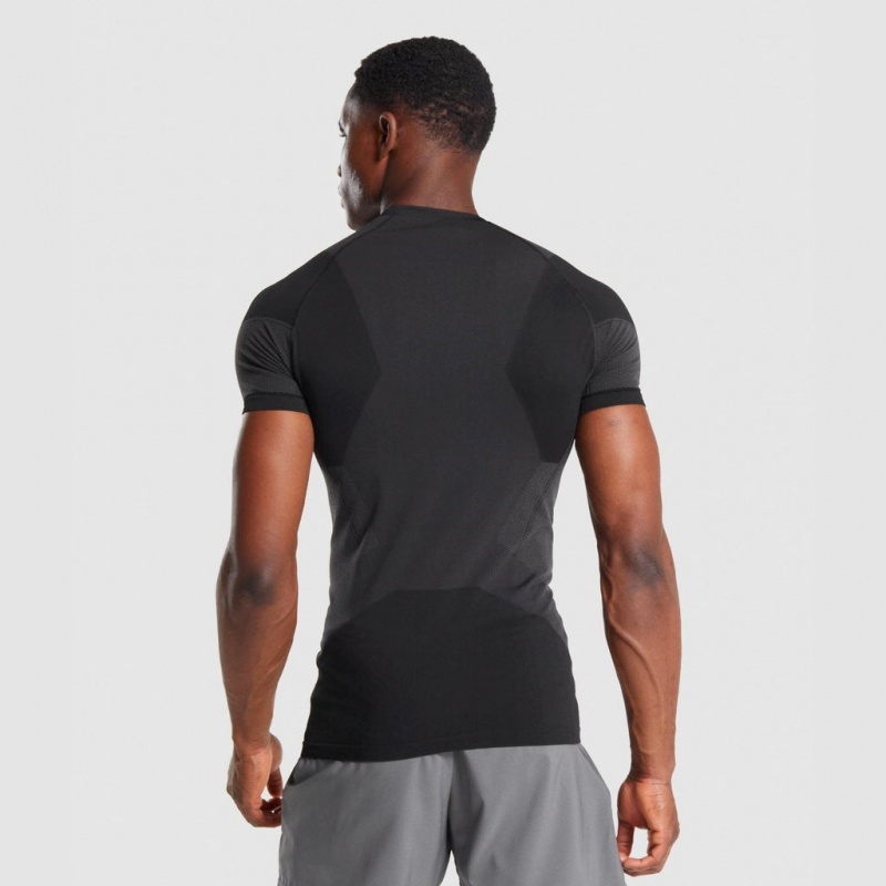 μπλουζακια Gymshark Free Force Seamless μαυρα | 168PECNUM