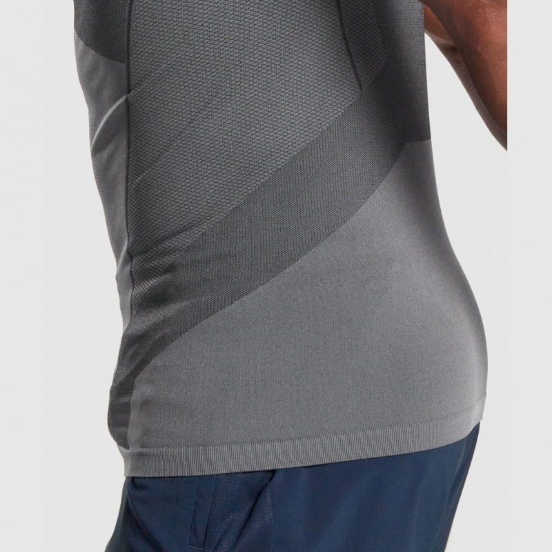 μπλουζακια Gymshark Free Force Seamless γκρι | 698XYQLDF