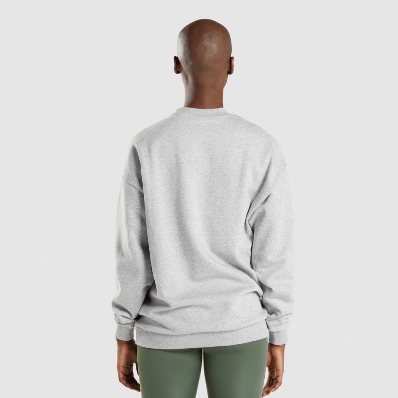 μπλουζακια Gymshark GSLC Oversized ανοιχτο γκρι | 239BZRISK