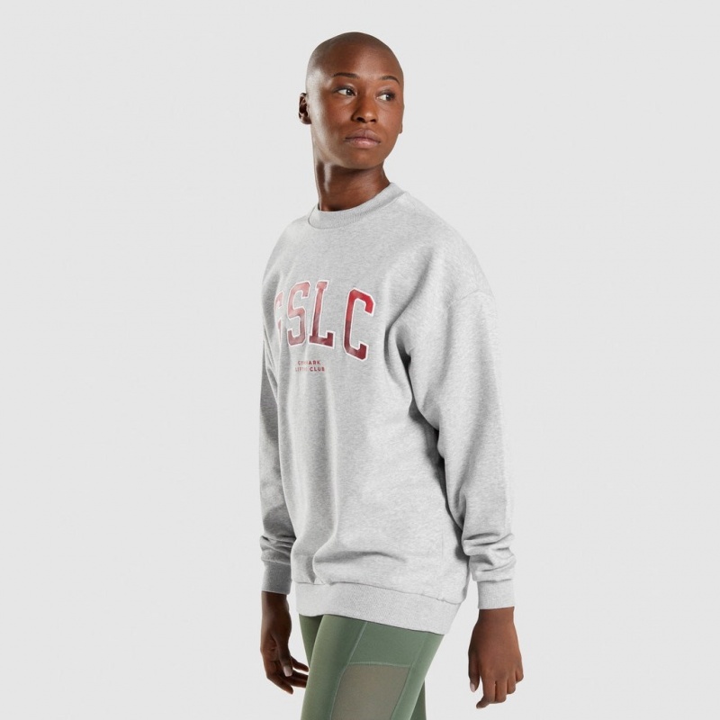 μπλουζακια Gymshark GSLC Oversized ανοιχτο γκρι | 239BZRISK
