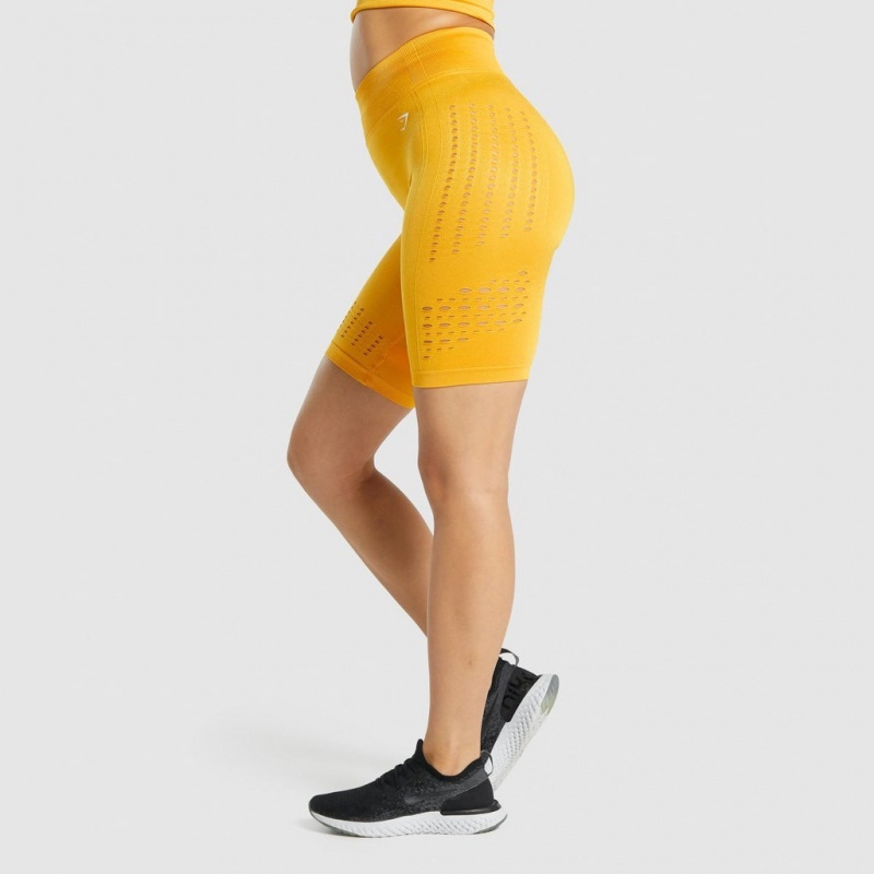 Σορτσ Gymshark Glow Seamless κίτρινα | 425EULDRW