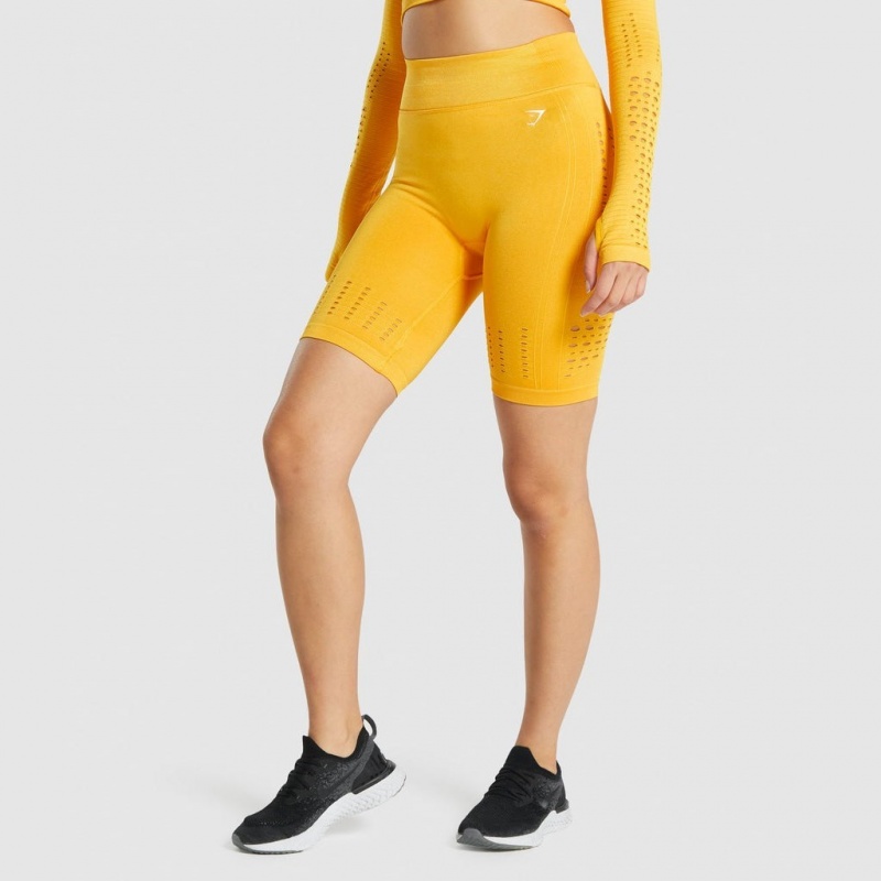 Σορτσ Gymshark Glow Seamless κίτρινα | 425EULDRW