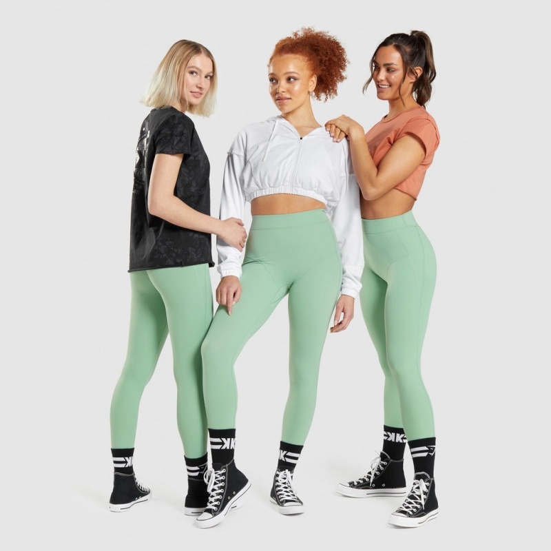 Κολαν Gymshark KK Fit 7/8 πρασινο | 571BUKGVP
