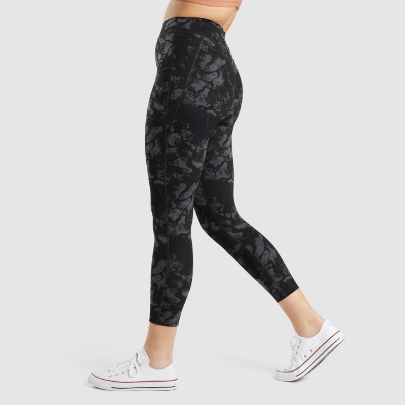 Κολαν Gymshark KK Fit 7/8 μαυρα καμουφλάζ | 356DMSYRN
