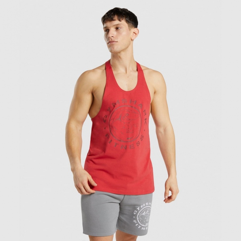 Γιλεκο Gymshark Legacy Stringer κοκκινα | 763PNFXVE