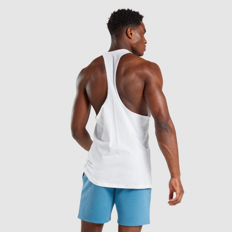 Γιλεκο Gymshark Legacy Stringer ασπρα | 967DLJVRE