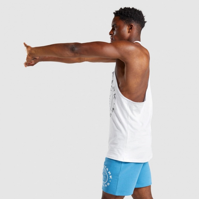 Γιλεκο Gymshark Legacy Stringer ασπρα | 967DLJVRE