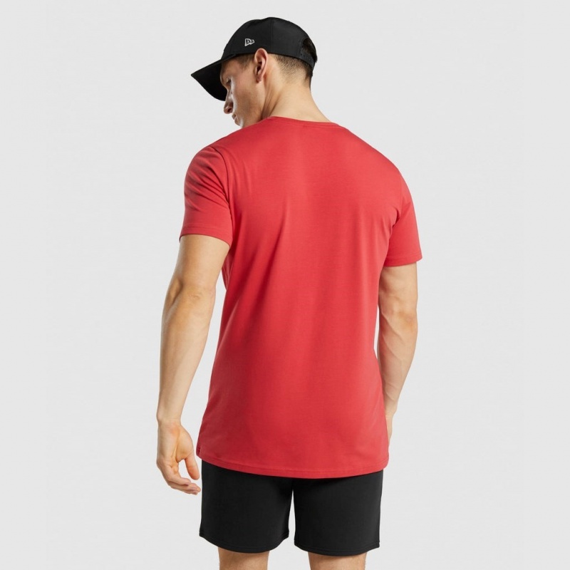 μπλουζακια Gymshark Legacy κοκκινα | 451TUPYBD