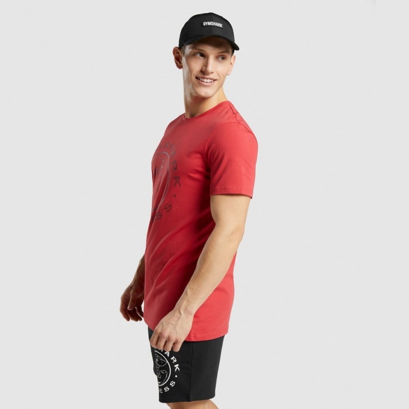 μπλουζακια Gymshark Legacy κοκκινα | 451TUPYBD